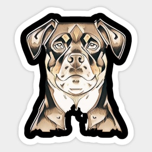 rottweiler drawing Sticker